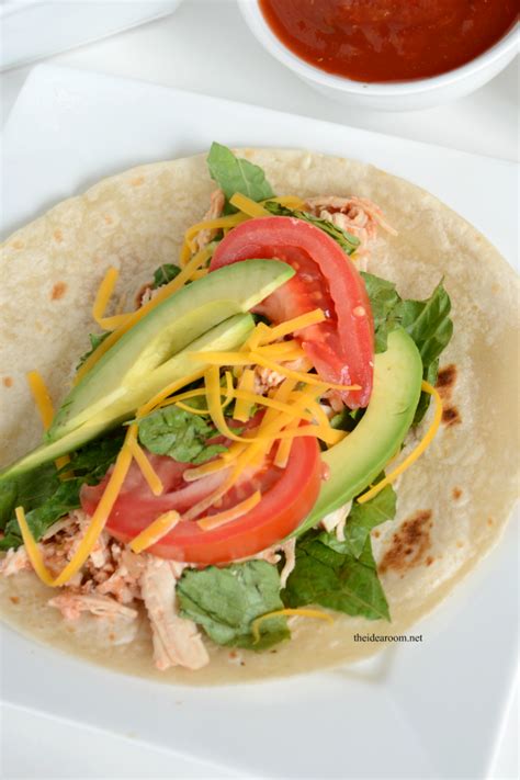 Slow Cooker Chicken Tacos - The Idea Room