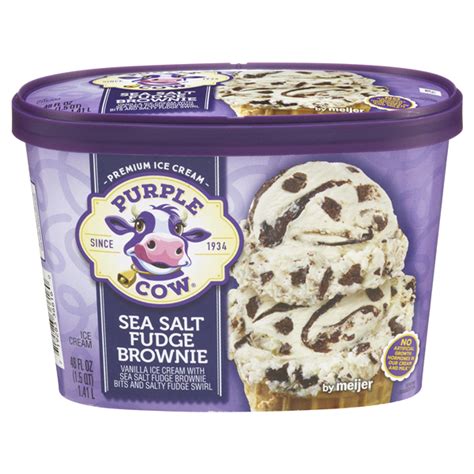 Purple Cow Sea Salt Fudge Brownie Ice Cream 48 oz | Shipt