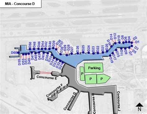 Miami Airport MIA Concourse D Map | Airport map, Embry-riddle ...