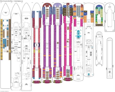 Pride of America Deck 10 Deck Plan Tour