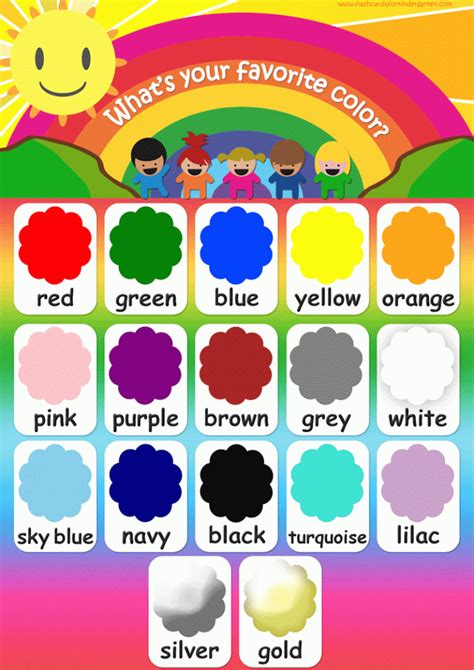 poster | Color flashcards, Printable flash cards, Teaching colors