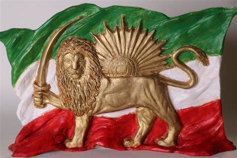 LIon and Sun Flag Persian/Iranian flag | Etsy