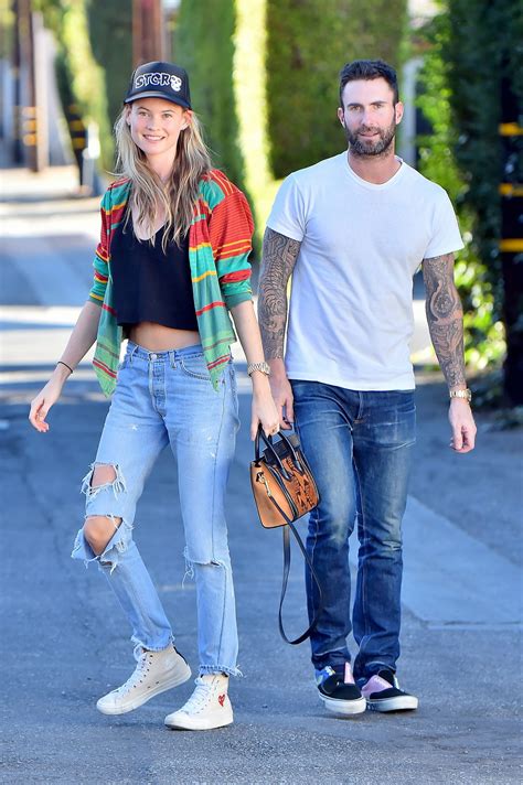 Adam Levine and His Wife Behati Prinsloo Looks Happy In Love in Beverly ...