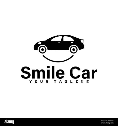 Happy Car Logo Design. Smile car vector logo design template. Car face ...