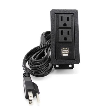 Furniture Intelligent Power 2 Grounded Outlets 2.1a Usb Port 10 Inch ...