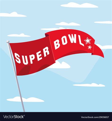 Super bowl flag design Royalty Free Vector Image