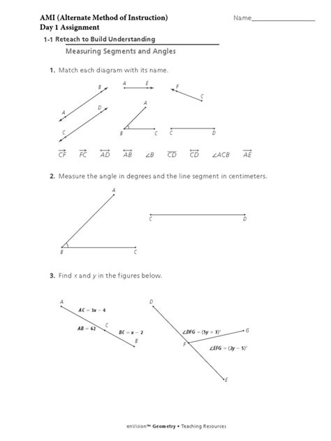 Free measuring segments and angles worksheet, Download Free measuring ...