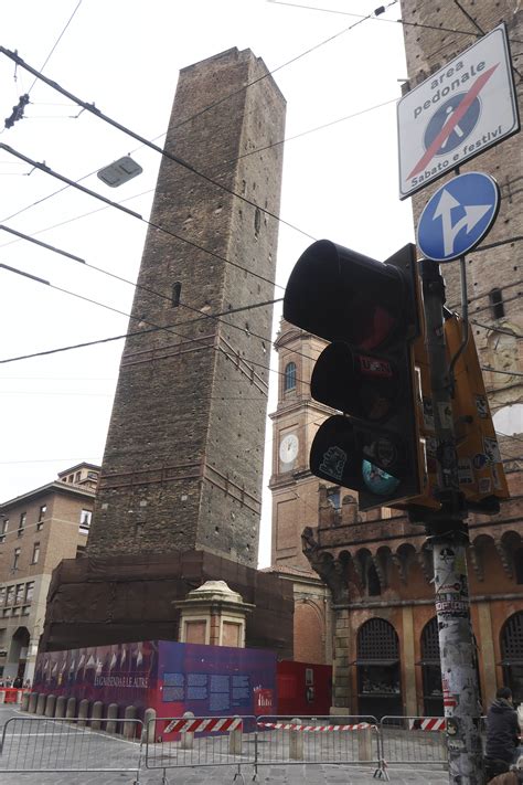 Italian officials secure 12th Century leaning tower in Bologna to ...