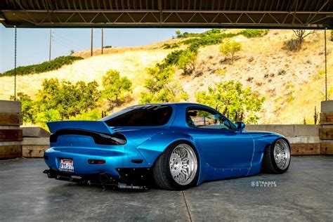 Mazda RX-7 FD Rocks Strasse Wheels And Rocket Bunny Body Kit | Carscoops