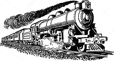 Vintage Train Drawing at GetDrawings | Free download