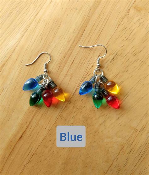 Christmas Tree Lights Earrings Christmas Earrings Holiday - Etsy