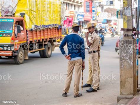 Indian Police Wearing Traditional Karnataka Police Uniform Stock Photo ...