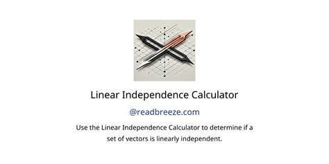 Linear Independence Calculator GPTs features and functions, examples ...