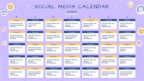 Social Media Content Calendar Example 2023 Cool Latest List of ...