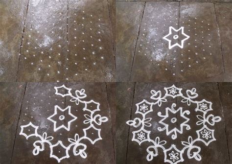 Rangoli designs/Kolam: S.No. 67 :-11-6 pulli kolam - interlaced dots kolam