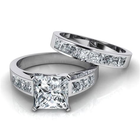 Best 15+ of Princess Cut Diamond Wedding Rings Sets