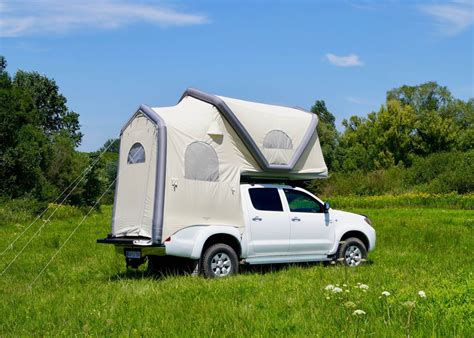 The GentleTent GT Inflatable Tent Turns Pickup Trucks into Campers