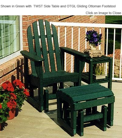 POLYWOOD® Adirondack Style Glider Chair: OutdoorPolyFurniture.com