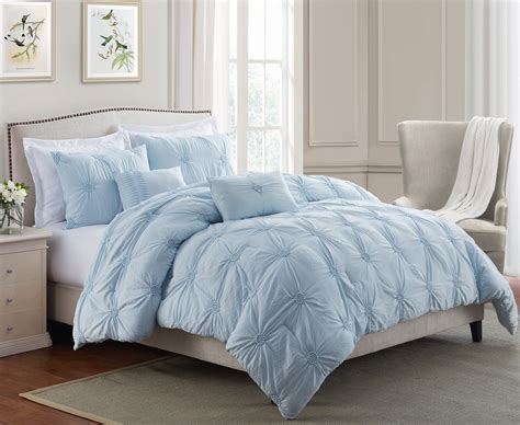 light blue comforter