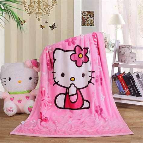 Cartoon Throw Blanket Hello Kitty Adults & Baby Cozy Plush Fleece Coral ...