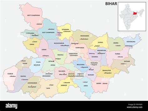 Political Map Of Bihar