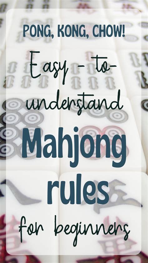 mahjong rules - overview for beginners Mahjong Tiles, Mahjong Set ...