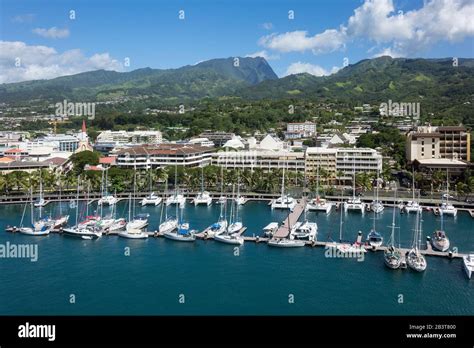 French Polynesia, Society Islands, Tahiti, Papeete waterfront Stock ...