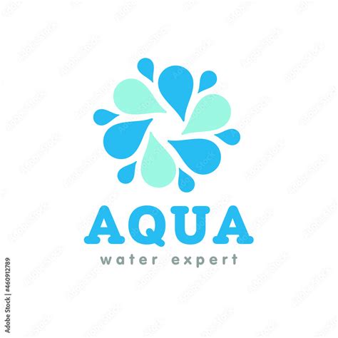 abstract logo design aqua water expert Stock Vector | Adobe Stock