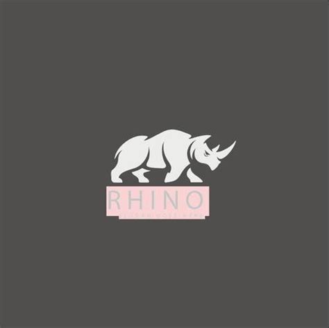 Rhino mascot logo design vector free download