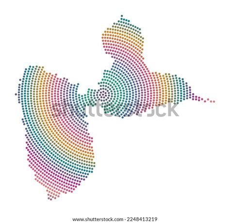 Basseterre Island Dotted Map Digital Style Stock Vector (Royalty Free ...