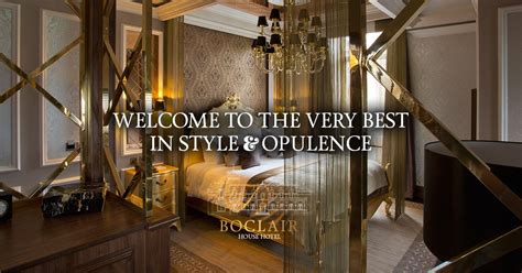 a hotel room with the words welcome to the very best in style and opulence