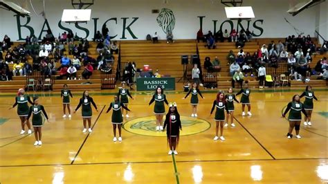 Bassick Lions Cheer Team Performs at Boys Basketball Halftime - January ...