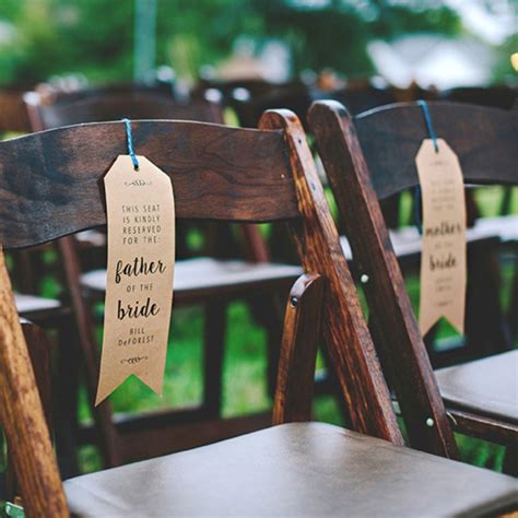 Make Your Own Wedding Ceremony Chair "Reserved" Signs!