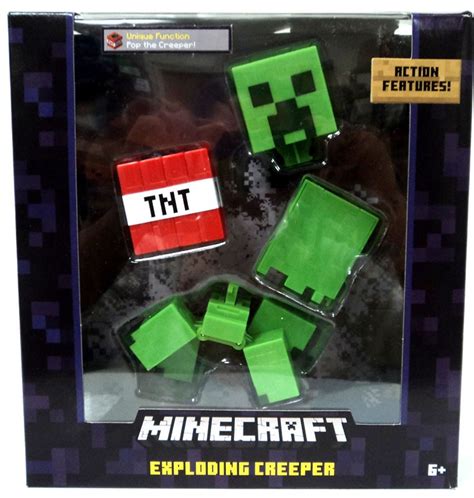 Minecraft Survival Mode Exploding Creeper 5 Action Figure TNT Mattel ...