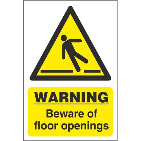 Warning Beware Of Floor Openings Hazard Construction Safety Signs