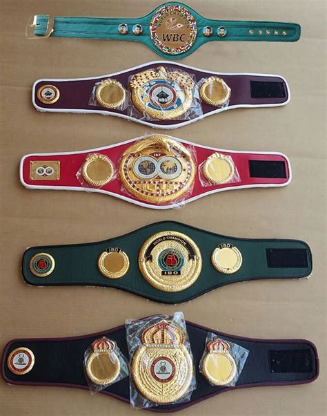 WBC WBA WBO IBF IBO Championships Boxing Belt Replica Mini 5 Belts ...