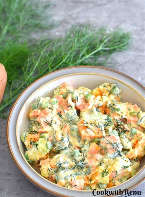 Sweet Potato and Fennel Fronds Salad - Cook With Renu