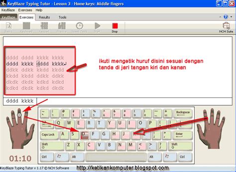 Belajar mengetik menggunakan 10 jari dengan mudah | Tes Template