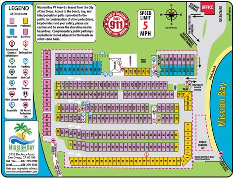 RV Rates & Map • Mission Bay RV Resort