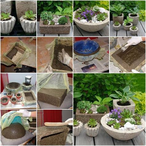 How to make Variety of Cement Planters step by step DIY tutorial ...