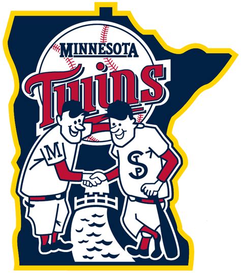 Minnesota Twins Alternate Logo (2002) - Minnie & Paul shaking hands ...