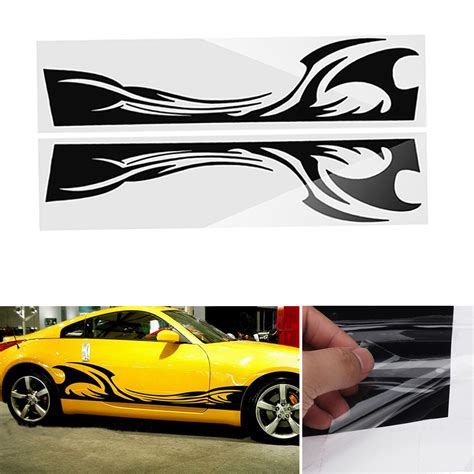 210cm*38cm Sports Stripe Pattern Style Car Stickers Vinyl Decal for ...