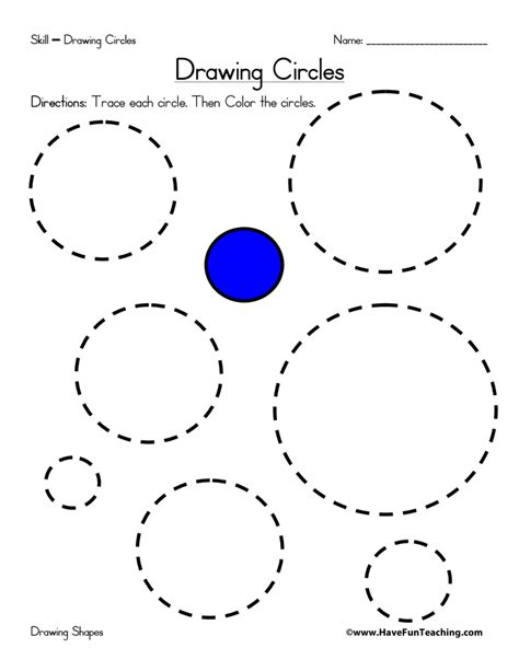 Drawing Circles Worksheet | Have Fun Teaching