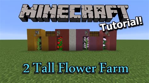 [Tutorial] Minecraft Invention: 2 Tall Flower Farm - YouTube