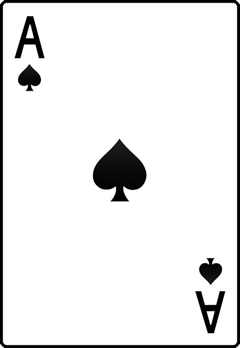 Ace of Spades Playing Card - Free Clip Art