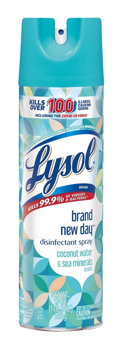 Lysol Disinfectant Spray, Brand New Day Coconut Water & Sea Minerals ...