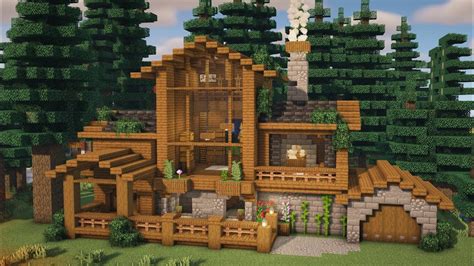 Minecraft: How To Build A Spruce Cabin Tutorial | Easy minecraft houses ...