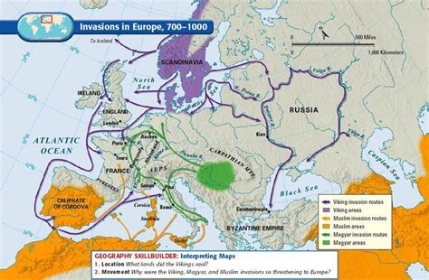 Map of Viking Raids in Europe from 700 to 1000. : r/MapPorn