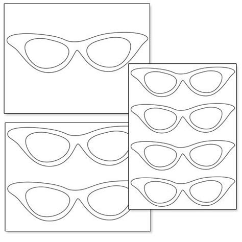 Printable Cardboard Glasses Template - elblogdedaniruiz