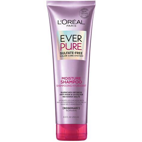 L'Oreal Paris Moisture Sulfate Free Shampoo for Dry Hair, EverPure, 8.5 ...